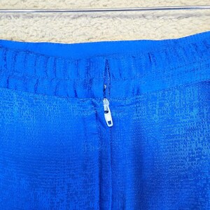 Adrianna Papell Skirt Womens 12 Cobalt Straight Silk Textured Preppy Office VTG afbeelding 6