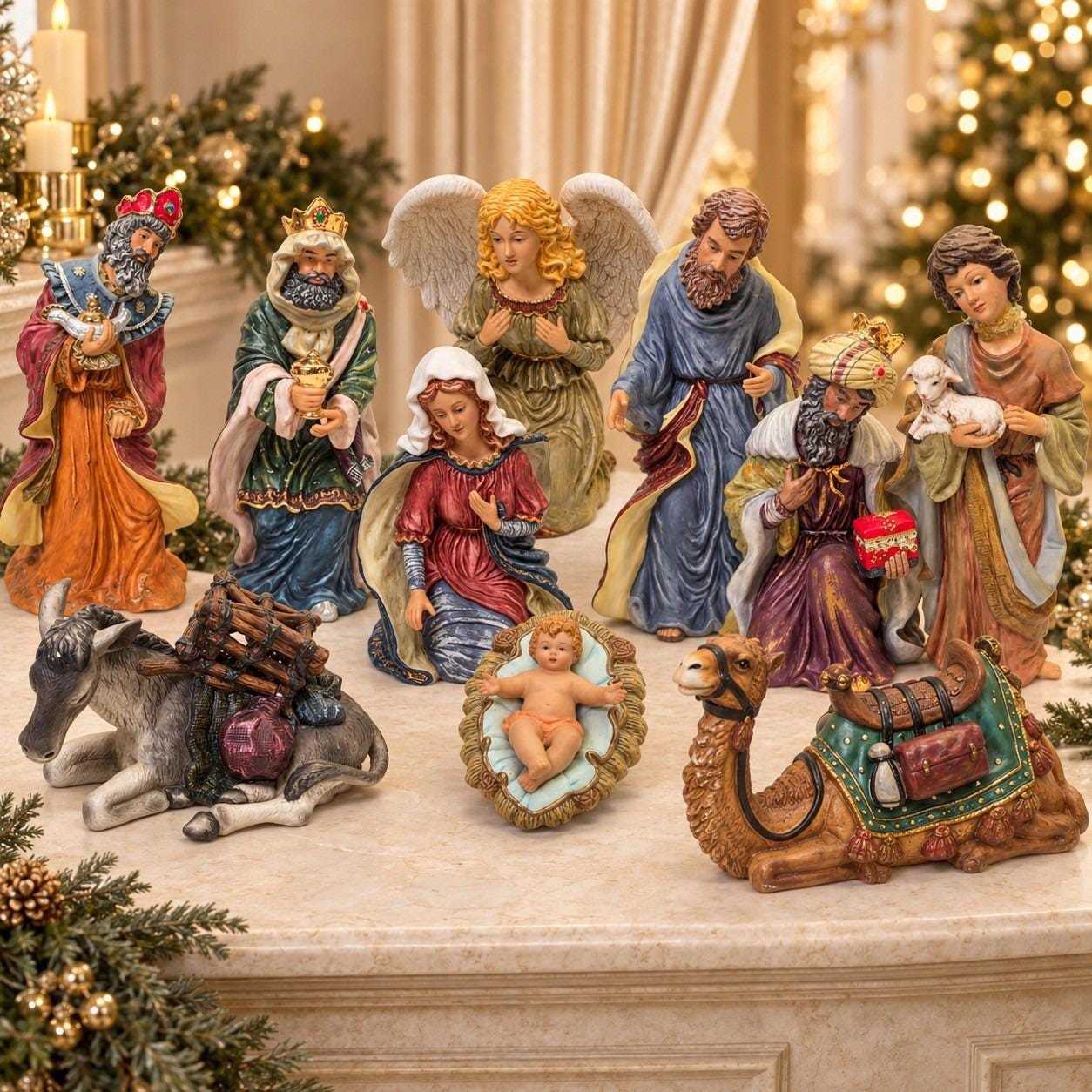 Porcelain Ceramic Nativity - Etsy