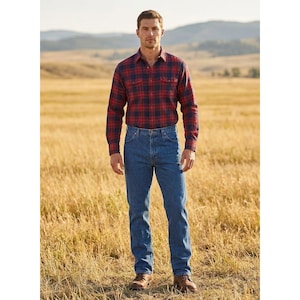 Vintage Wrangler Jeans Mens 40x34 Blue Slim Fit Cowboy Cut Western Workwear imagem 1