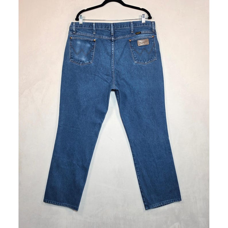 Vintage Wrangler Jeans Mens 40x34 Blue Slim Fit Cowboy Cut Western Workwear imagem 7