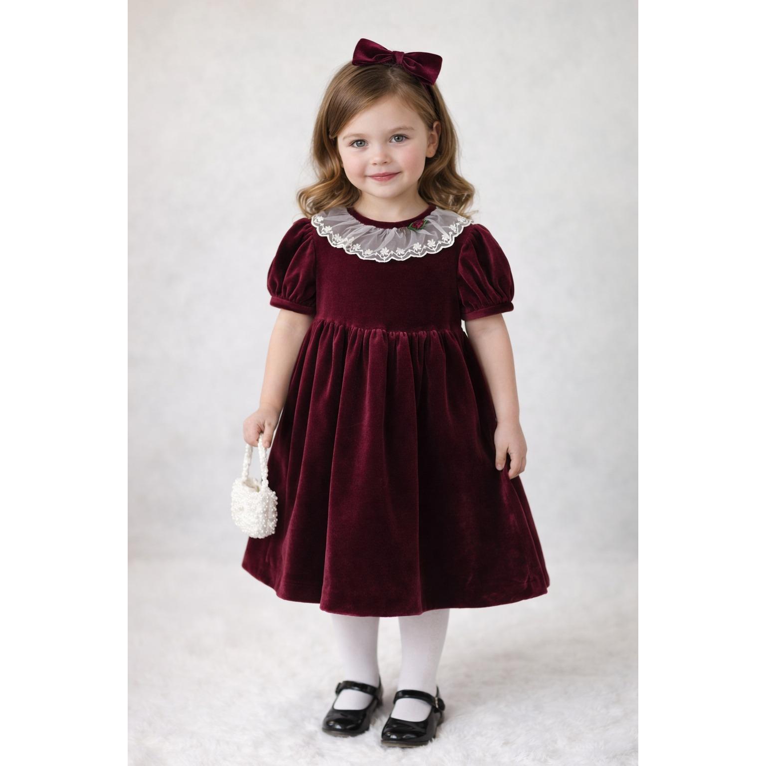 Burgundy Little Girl Dress - Etsy Burgundy Little Girl Dress - Etsy