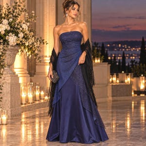 whimsigoth formal dress Blue Haldi Dress