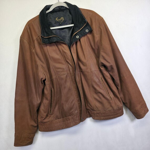 Scully Featherlite Double Collar Jacket Men M Bro… - image 2