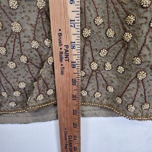 Conjunto de vestido de dos piezas Adrianna Papell para mujer, 14, seda, cuentas, vintage, estilo art déco formal imagen 5