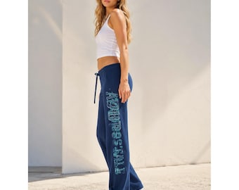 Aeropostale Sweatpants Womens XS Blue Y2K Athleisure Loungewear Retro