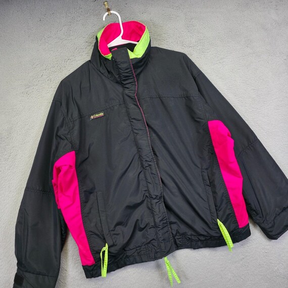 Vintage Columbia Bugaboo Jacket Womens L Black Radial Sleeve Retro 
