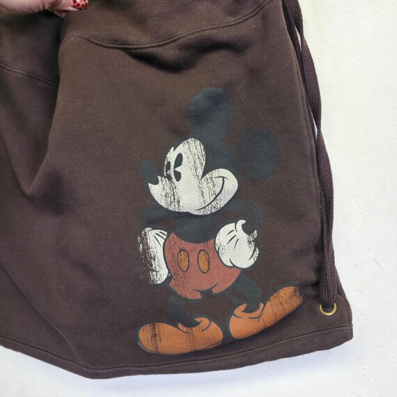 Mickey Mouse Drawstring Backpack Brown Walt Disne… - image 3