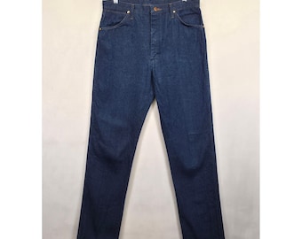 Wrangler Jeans Mens 35x36 Blue Cowboy Cut Original Fit Denim Dark Wash 13MWZ VTG