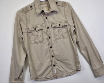 L 90s Ezra Fitch Abercrombie and Fitch Tan Field Jacket 1970s