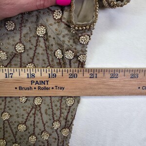 Conjunto de vestido de dos piezas Adrianna Papell para mujer, 14, seda, cuentas, vintage, estilo art déco formal imagen 6