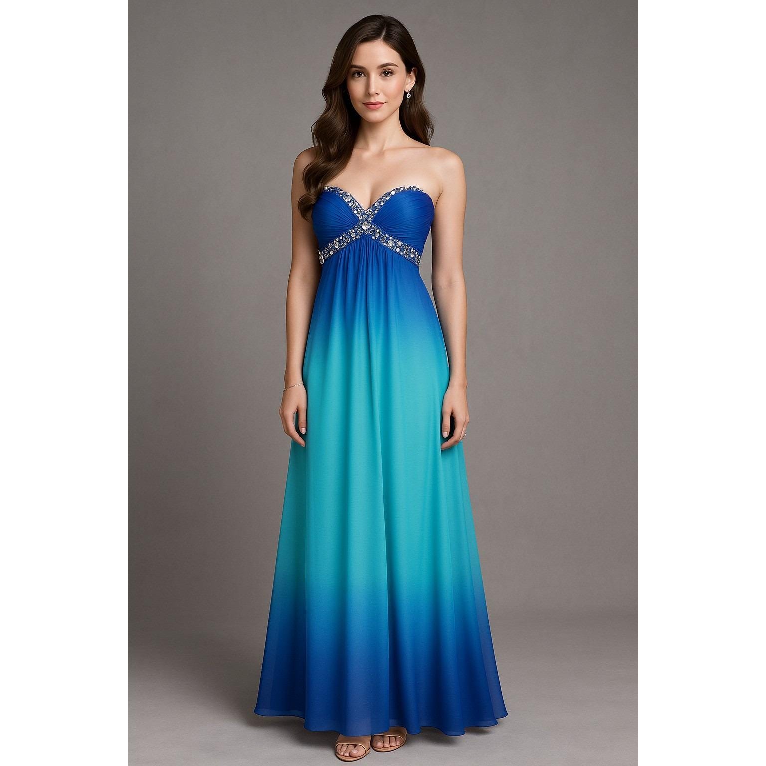 princess polly baby blue dress On a Journey Ombre Maxi Dress main image 1