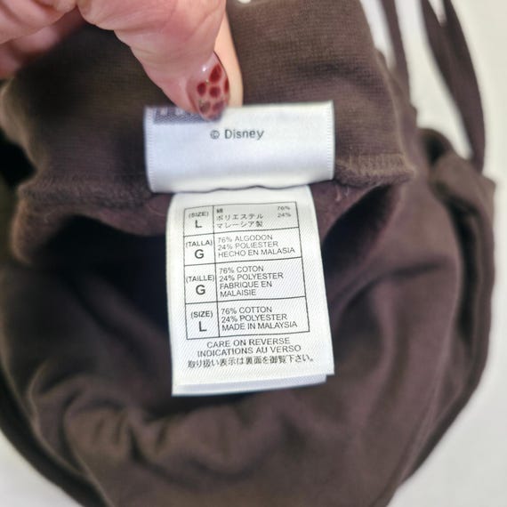 Mickey Mouse Drawstring Backpack Brown Walt Disne… - image 8