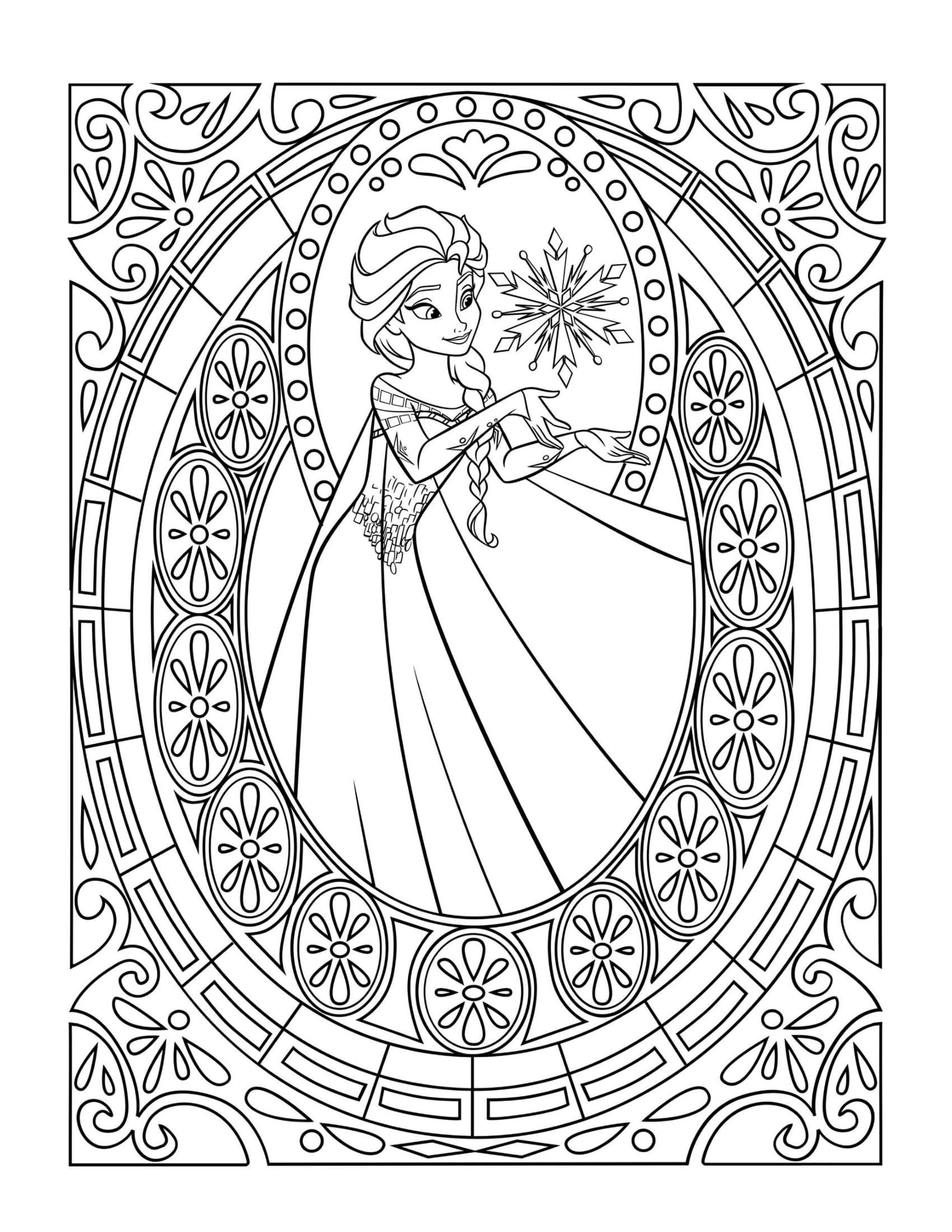 Elsa Frozen Coloring Pages | Etsy