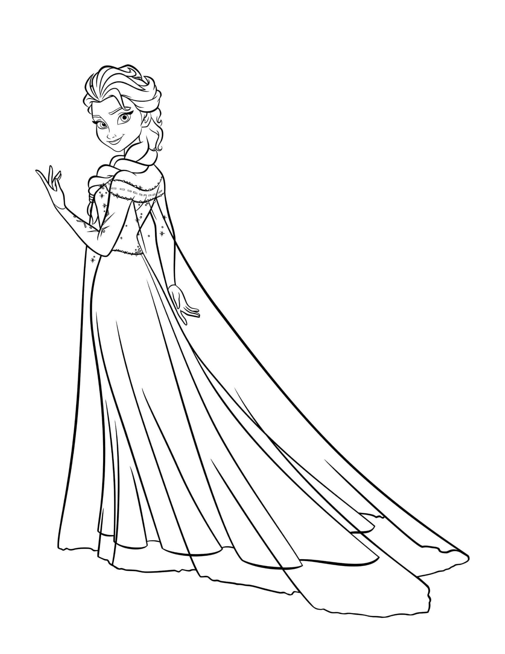 Elsa Frozen Coloring Pages | Etsy