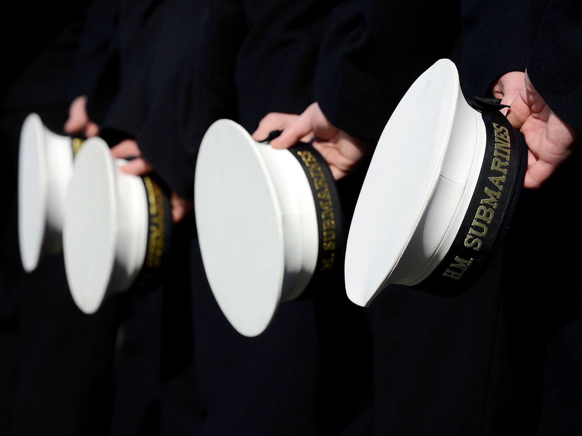 HM Submarines Woven Royal Navy Cap Tally Band Black and Gold Genuine ...