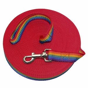 Extra Long Dog Training  Lead | Tracking Lead Unicorn Multicoloured UK MADE | 5ft-100ft Long Recall Leash | Strong Lunge Lead