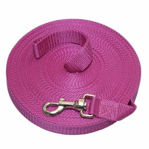 Extra Long Dog and Horse Training Lead | UK MADE - Choose your own length and colour | 5ft-100ft Long Recall Leash | Strong Lunge Lead