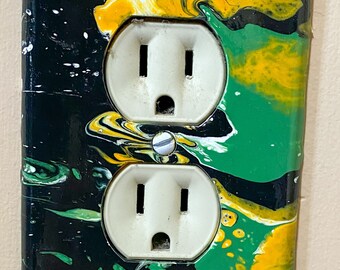 Outlet cover, Outlet plate, Housewarming, Home Decor, Gift, Decorative Outlet Plate, Spooky, Halloween, Kitchen, Bathroom, Painted, Acrylic