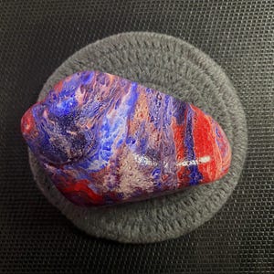 Acrylic Pour Rock, Garden Decoration, Garden Rocks, Doorstop, Paperweight ,Stone Art, Painted Rock, Home Décor, Hand Painted