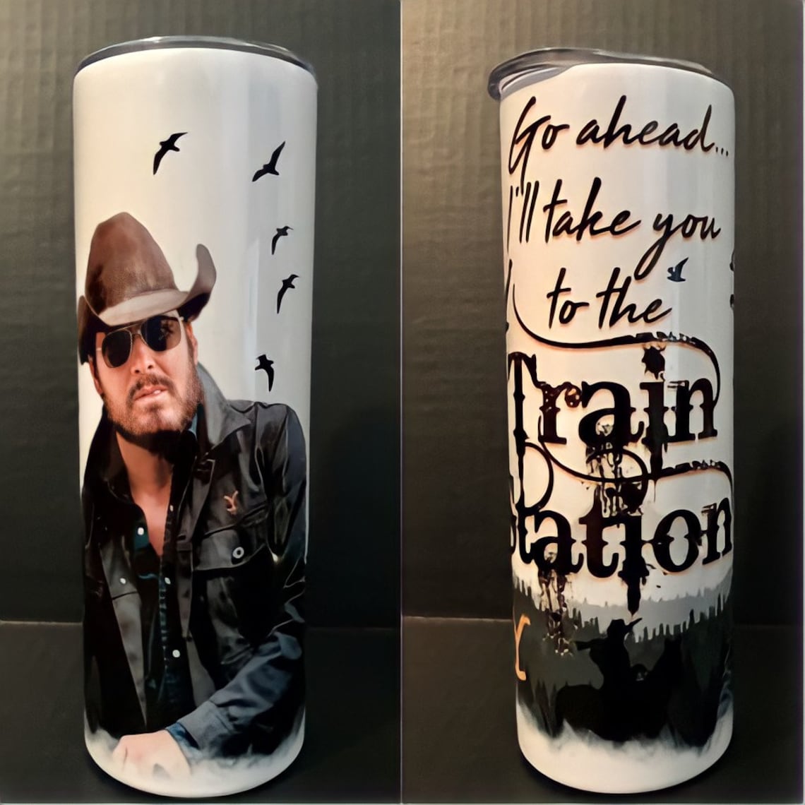 Yellowstone Tumbler Rip Wearing Sunglasses Etsy