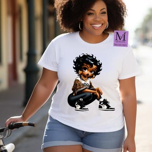 Betty Boop, Black Betty Boop, Melanin Betty Boop,  Cute Betty Boop Shirt, Black Betty Boop[ T-shirt
