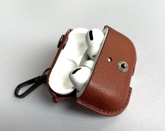Airpod Pro Leather Case, Portable Leather Travel Case for Airpod Pro, Headphone Cases for AirPod pro Charging case
