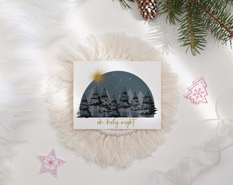 Oh, Holy Night | Christmas Card | Nativity | North Star