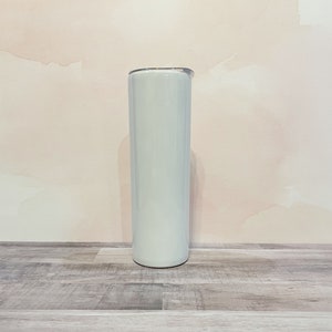 30oz Skinny Straight Sublimation Tumbler | Rubber Bottom | Shrink Wrap | Straw