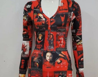 Scary Movies Pajamas Romper