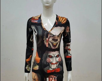 Saw Halloween Pajamas Romper