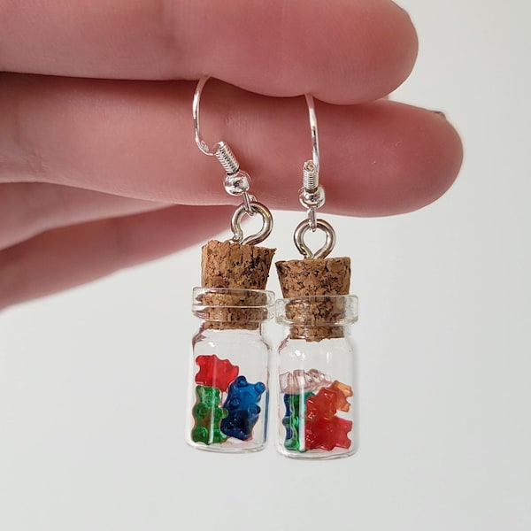 Boucles d’oreilles Gummy Bear Candy Jar - 3 couleurs