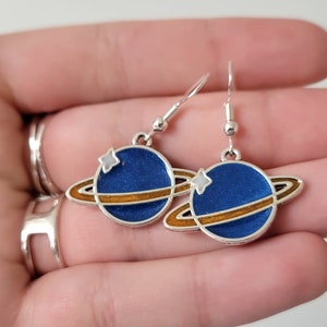 Handmade Resin Plantet Earrings