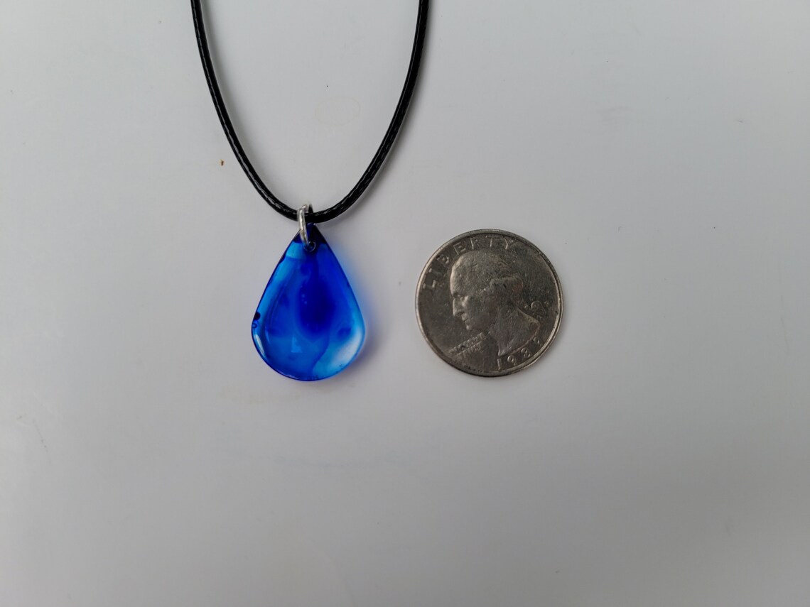 Teardrop Resin Pendant flow Etsy