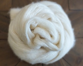 Baby Suri Alpaca and Mulberry Silk Lace Yarn, Natural Undyed