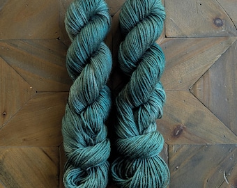 Yak Silk DK Yarn in Pine, Luxury Yarn, Yak Yarn, Silk Yarn, Merino Yarn, DK Yarn, DK Weight Yarn, Yak Silk Blend, Yak Merino Blend