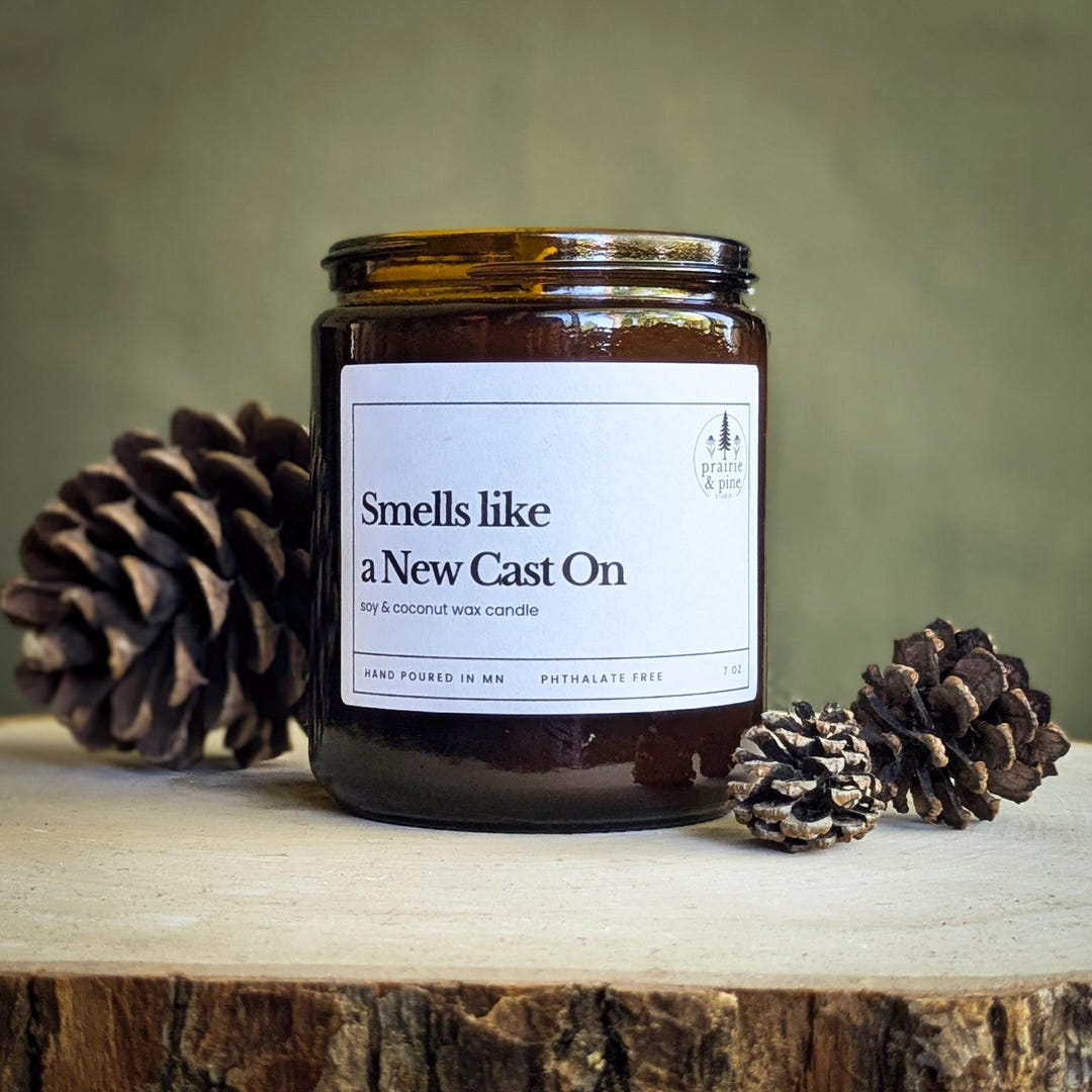 Smells Like a New Cast on Candle: Knitting Gift, Natural Soy Wax - Etsy