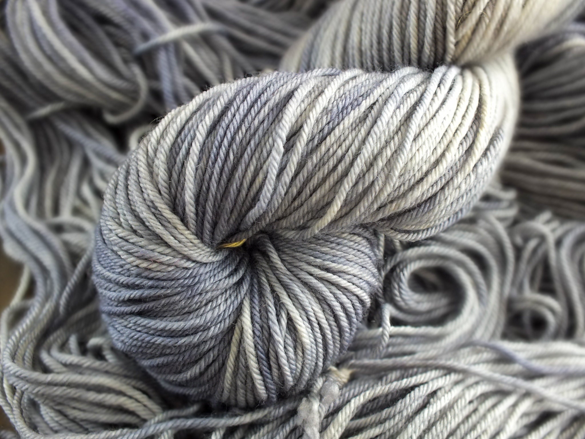 hand dyed yarn sage green merino worsted nonsuperwash — Dark Lake Fiber Art