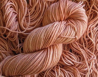 Merino DK Yarn in Just Peachy, Hand Dyed Yarn, Superwash DK Weight Yarn, Superwash Merino Yarn, DK Sock Yarn, Sweater Yarn, Merino Wool Yarn