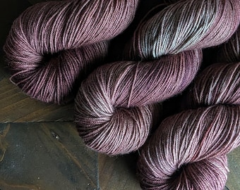 Yak and Merino Fingering Weight Yarn in Sugar Plum, Yak and Merino Sock Yarn, Luxury Yarn, Yak Sock Yarn, Hand Dyed Yak Yarn, Indie Dyed
