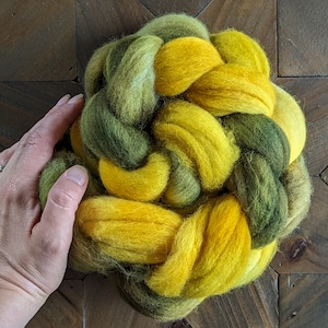 Corriedale Combed Top in September, Corriedale Wool, Corriedale Roving, Fiber for Spinning, Hand Dyed Fiber, Hand Dyed Wool, Spinning