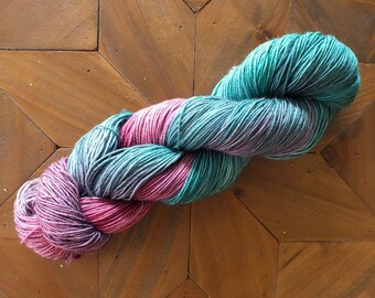 Hand Dyed BFL Sock/Fingering Weight Yarn in Mermaid's Jewels