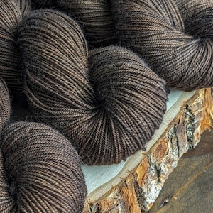 Yak and Merino Fingering Weight Yarn in Moose, Yak and Merino Sock Yarn, Luxury Yarn, Yak Sock Yarn, Hand Dyed Yak Yarn, Indie Dyed Yarn