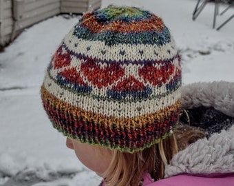 Patrón para tejer gorros con mucho amor *Descarga digital*