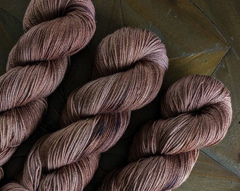 PURE Nonsuperwash Sock Yarn in Rosewood, Nonsuperwash Yarn, Merino Sock Yarn, Natural Yarn, Merino Yarn, Sock Yarn, Fingeringweight Yarn