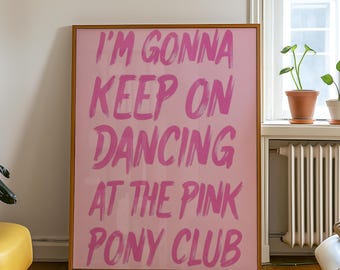 Pink Pony Club Poster Chappell Roan Poster Chappell Roan Merch Music Poster Pink Poster Girly Wall Art Femme Poster