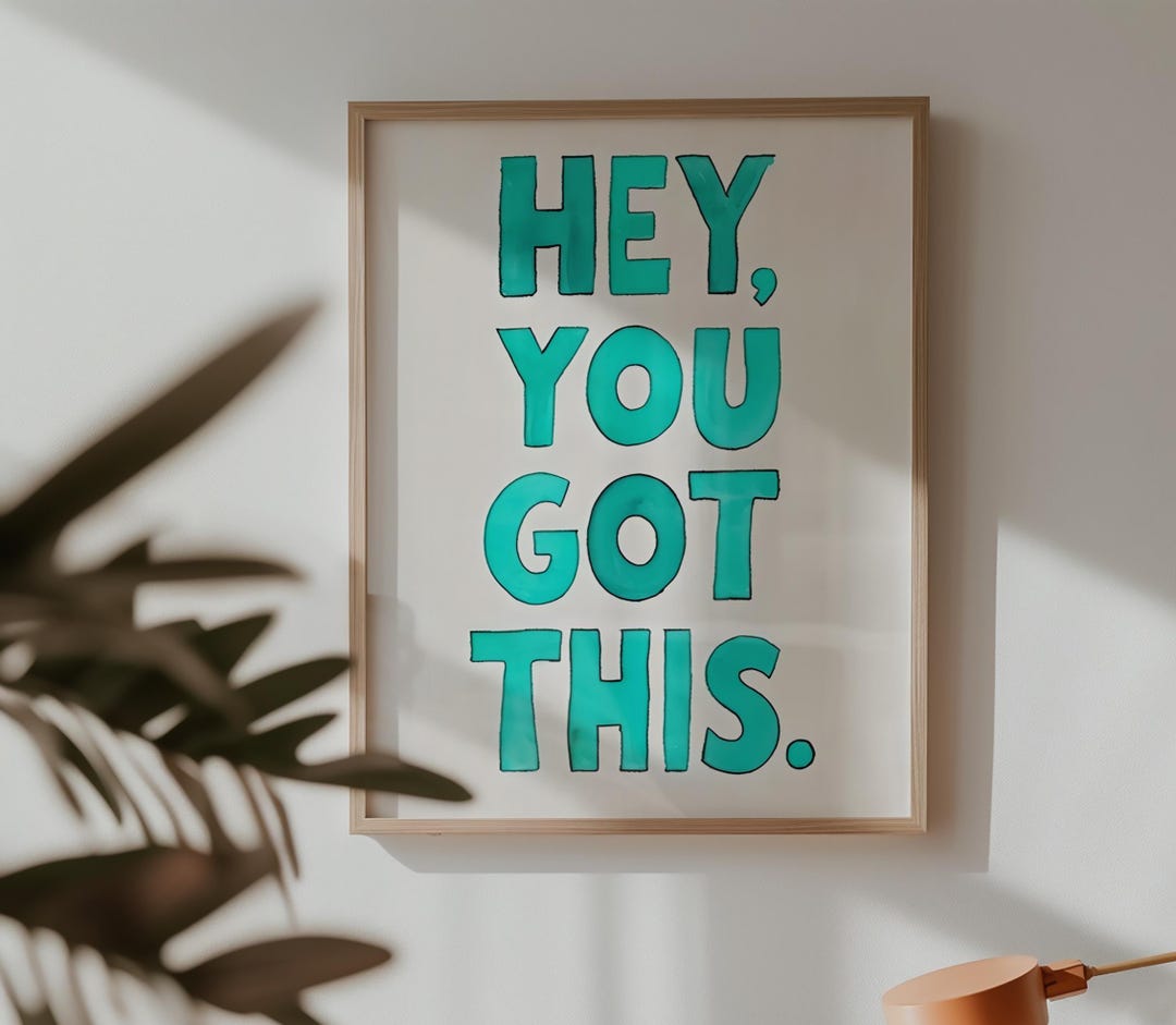 Inspirational Print Blue Wall Art Motivational Wall Prints Motivational ...