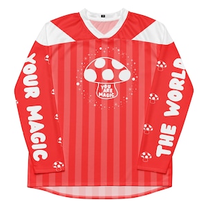 Mushroom Hockey Jersey Rave Outfits for EDM Festival Griz Merch EDM Jersey for Rave Gift for DJ Mushroom Outfit Mushroom Shirt Mushroom Set