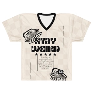 Stay Weird Football Jersey Cool Tops for Festivals Rave Outfit for EDM Festival Rave Gift for DJ Gift Rave Accessories Festival Rave Tops