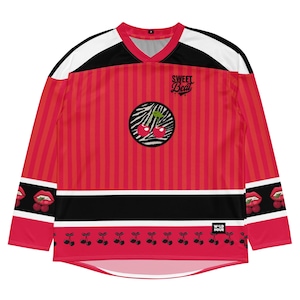 Sweet Beats Cherry Hockey Jersey Rave Outfit EDM Jersey EDM Merch Festival Outfit for Rave Cherry Outfit for Rave Cherry Shirt Rave Top