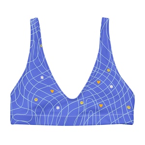 No Broke Boyz Bikini Top Outfit for Festival Matching Sets for Rave EDM Festival Outfit Blue Trippy Bikini Set for Rave Blue Rave Tops